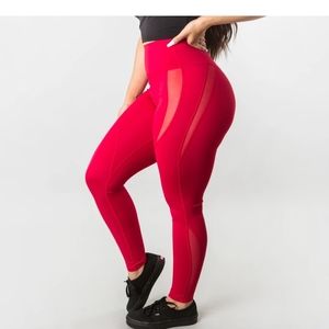 Buffbunny Queen B leggings medium color salsa